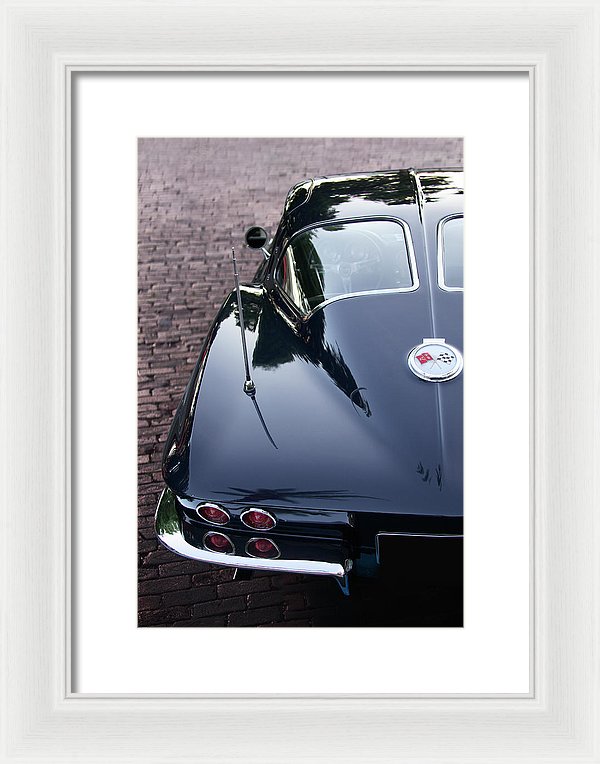 63 Split Window  Corvette Framed Print - SEVENART STUDIO
