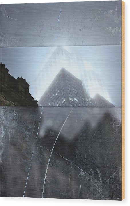 Empire State Fog - Wood Print - SEVENART STUDIO