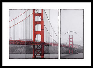 Golden Gate Red - Framed Print - SEVENART STUDIO