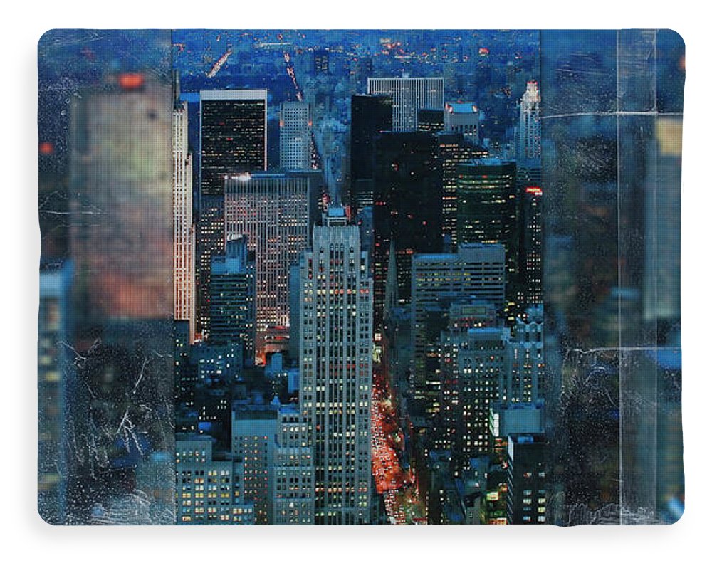 Manhattan At Night - Blanket - SEVENART STUDIO