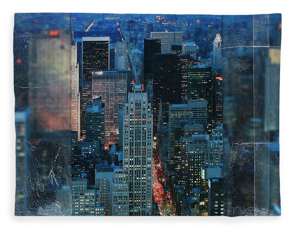 Manhattan At Night - Blanket - SEVENART STUDIO