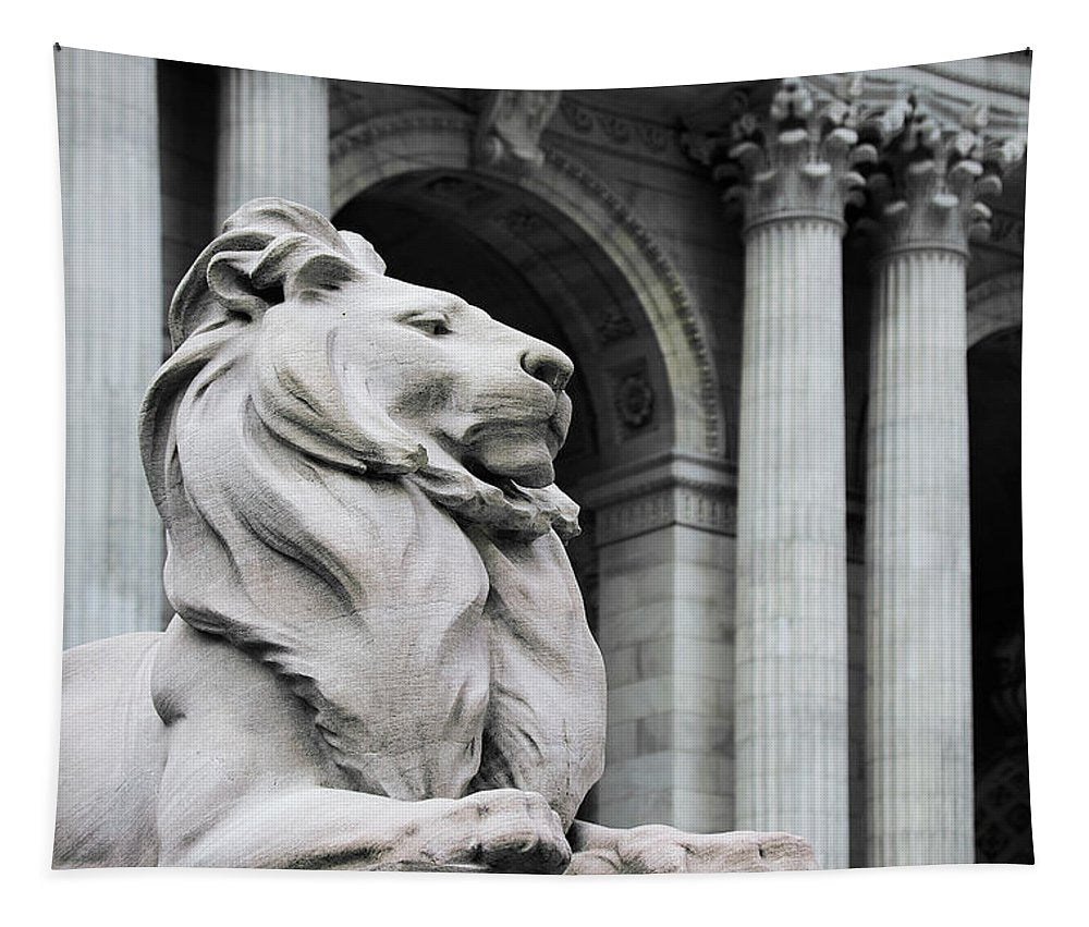 New York Lion - Tapestry - SEVENART STUDIO