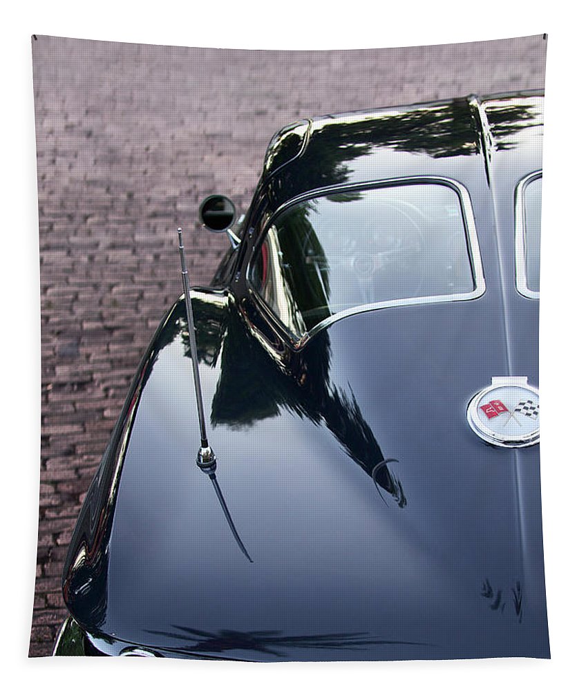 63 Split Window Corvette Tapestry - SEVENART STUDIO