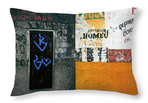 Brazil Graffit B - Throw Pillow - SEVENART STUDIO