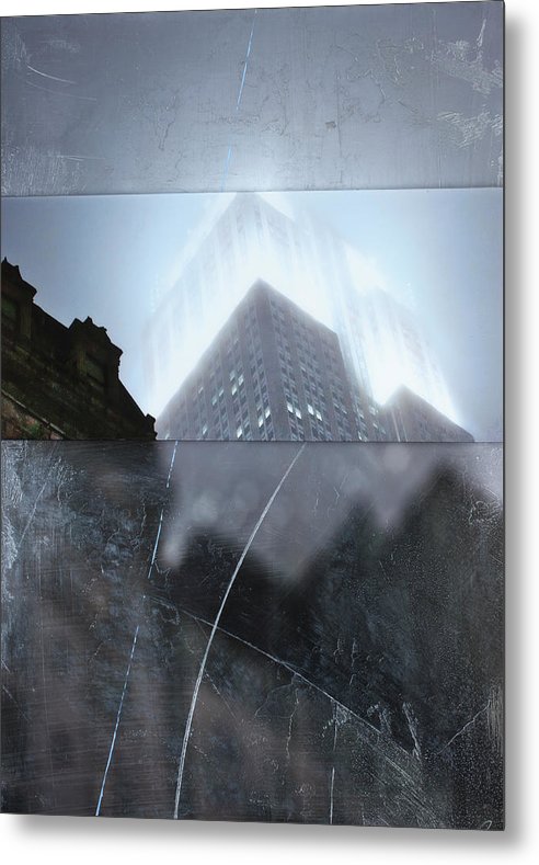 Empire State Fog - Metal Print - SEVENART STUDIO
