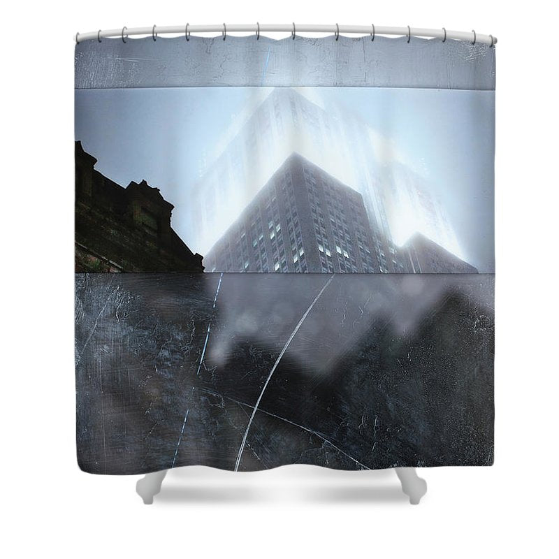 Empire State Fog - Shower Curtain - SEVENART STUDIO
