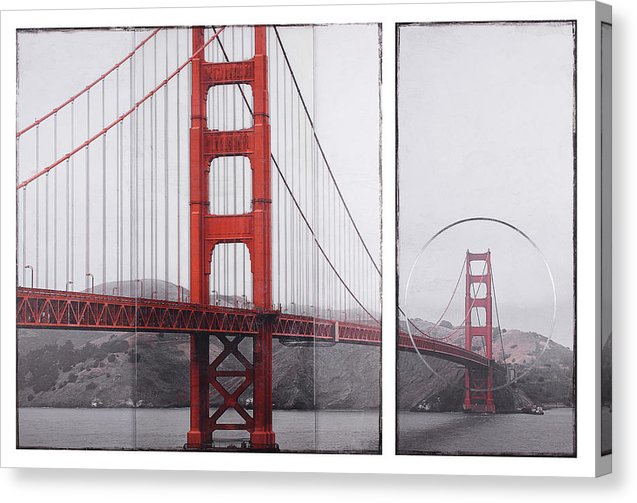 Golden Gate Red - Canvas Print - SEVENART STUDIO
