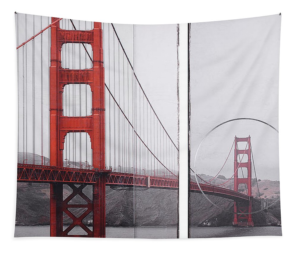 Golden Gate Red - Tapestry - SEVENART STUDIO