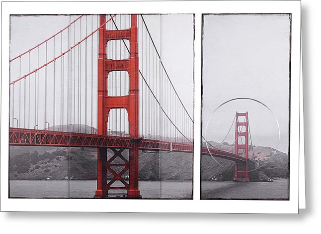 Golden Gate Red - Greeting Card - SEVENART STUDIO
