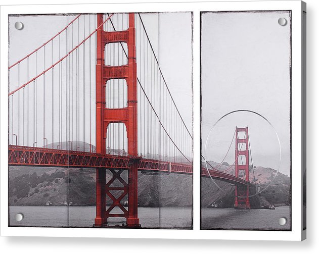 Golden Gate Red - Acrylic Print - SEVENART STUDIO