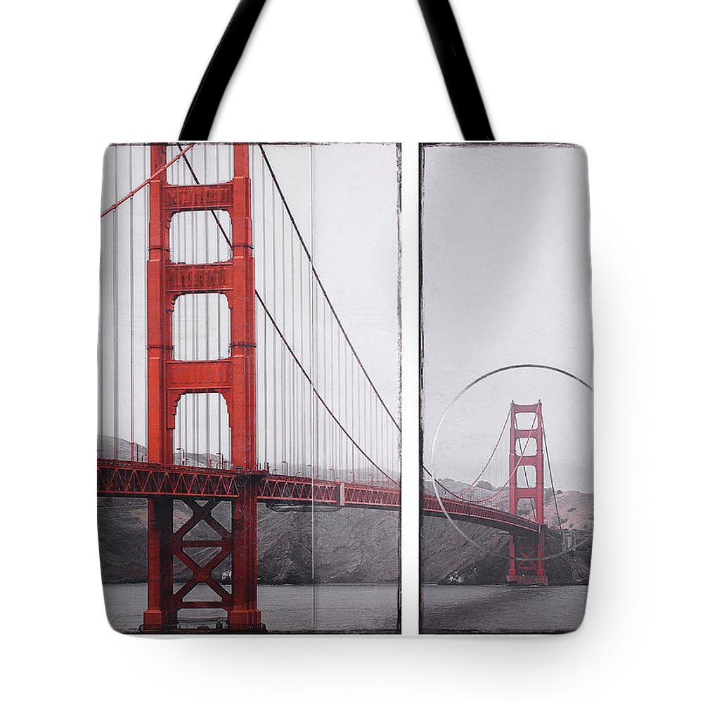 Golden Gate Red - Tote Bag - SEVENART STUDIO