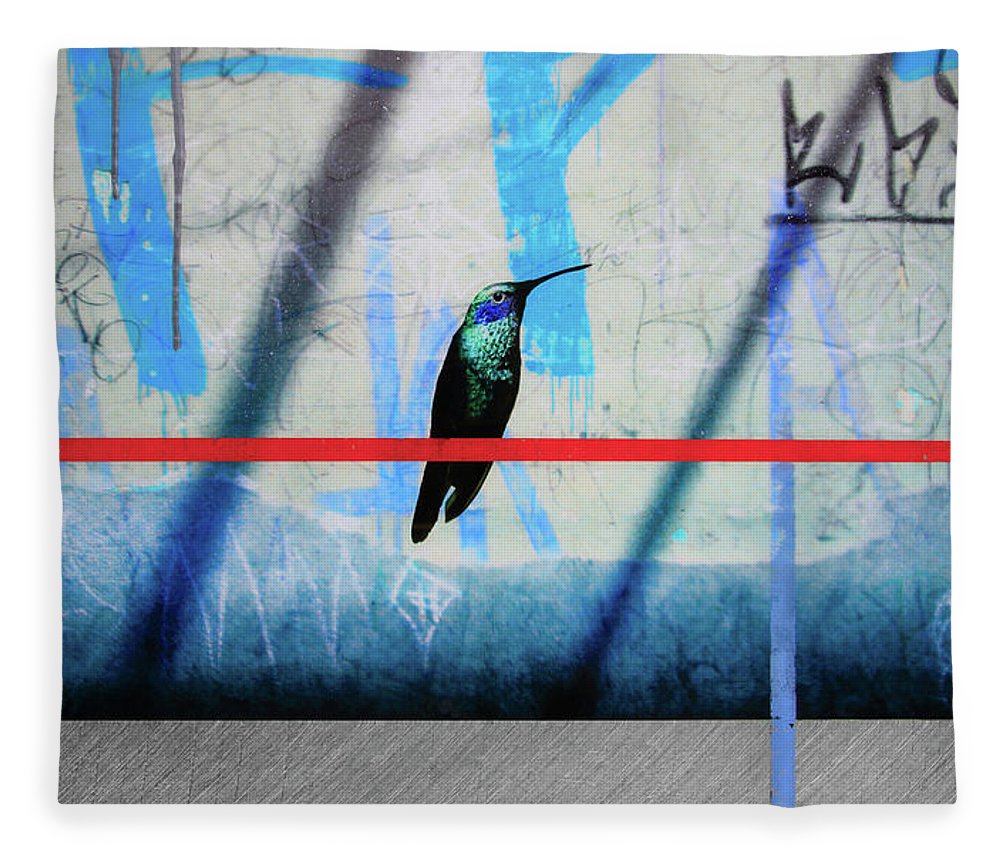Humming Bird Grafitti - Blanket - SEVENART STUDIO