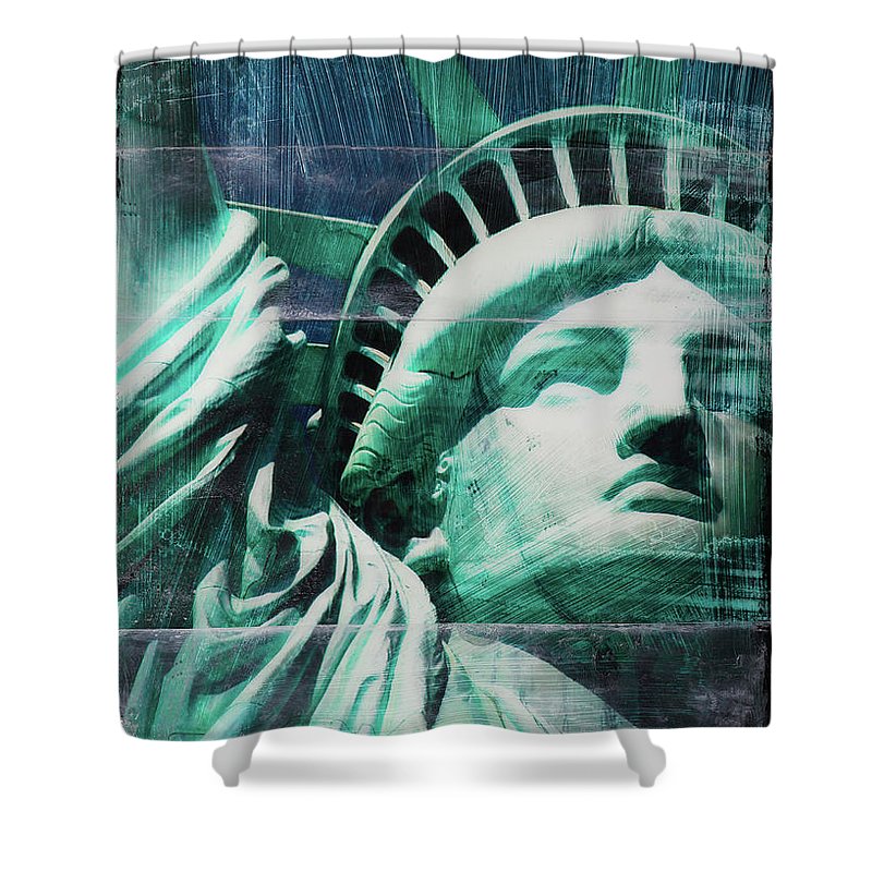 Lady Liberty - Shower Curtain - SEVENART STUDIO
