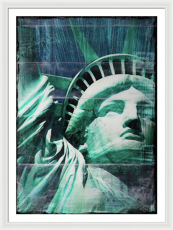 Lady Liberty - Framed Print - SEVENART STUDIO