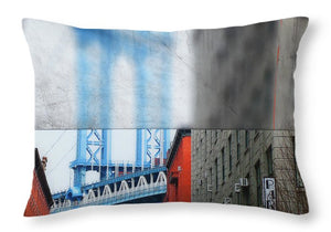 Manhattan Blur - Throw Pillow - SEVENART STUDIO