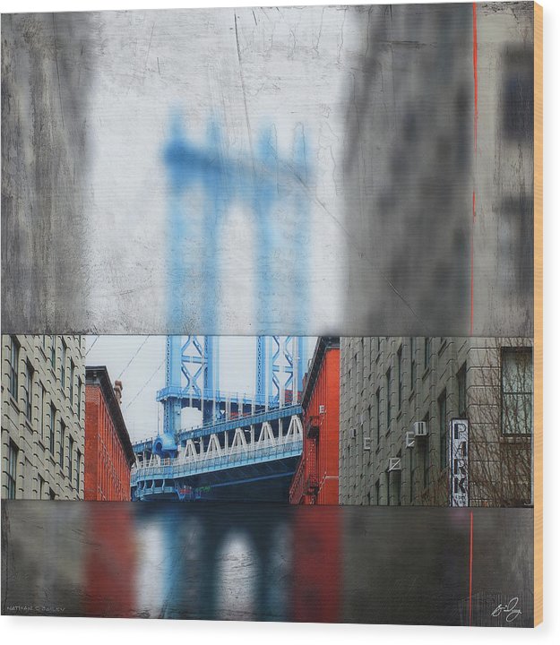 Manhattan Blur - Wood Print - SEVENART STUDIO