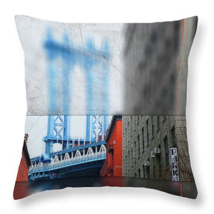 Manhattan Blur - Throw Pillow - SEVENART STUDIO