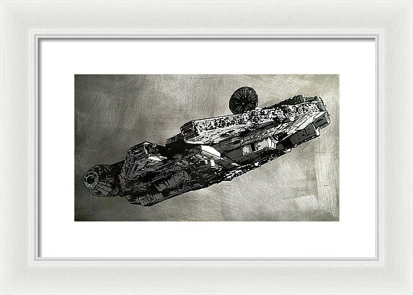 Millinneum Falcon - Framed Print - SEVENART STUDIO