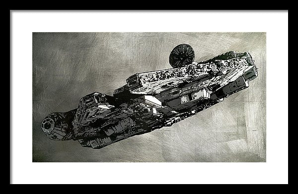 Millinneum Falcon - Framed Print - SEVENART STUDIO