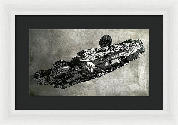 Millinneum Falcon - Framed Print - SEVENART STUDIO