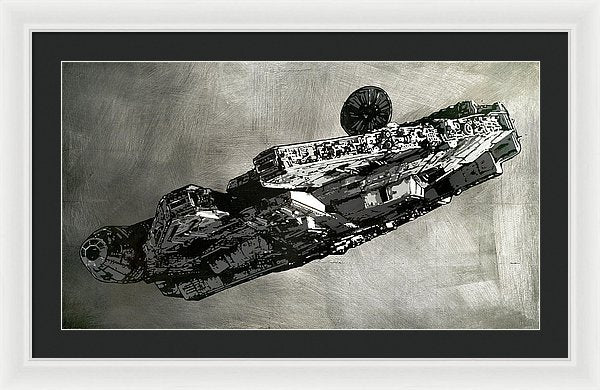 Millinneum Falcon - Framed Print - SEVENART STUDIO