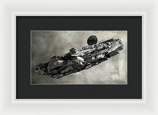 Millinneum Falcon - Framed Print - SEVENART STUDIO