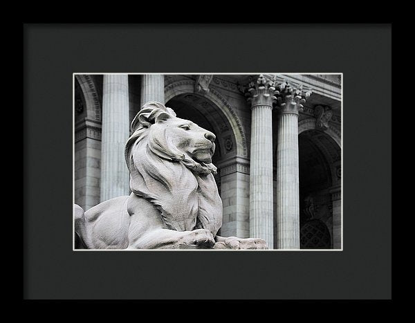 New York Lion - Framed Print - SEVENART STUDIO