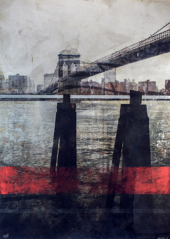 New York Pier - Art Print - SEVENART STUDIO