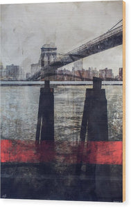 New York Pier - Wood Print - SEVENART STUDIO