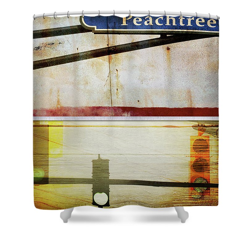 Peachtree Street - Shower Curtain - SEVENART STUDIO