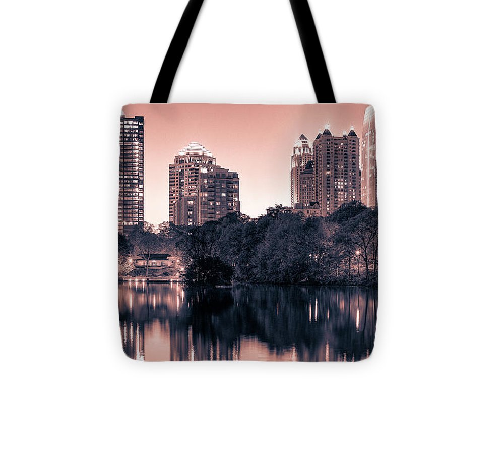 Reflecting Atlanta - Tote Bag - SEVENART STUDIO