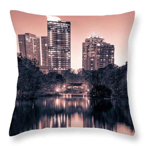 Reflecting Atlanta - Throw Pillow - SEVENART STUDIO