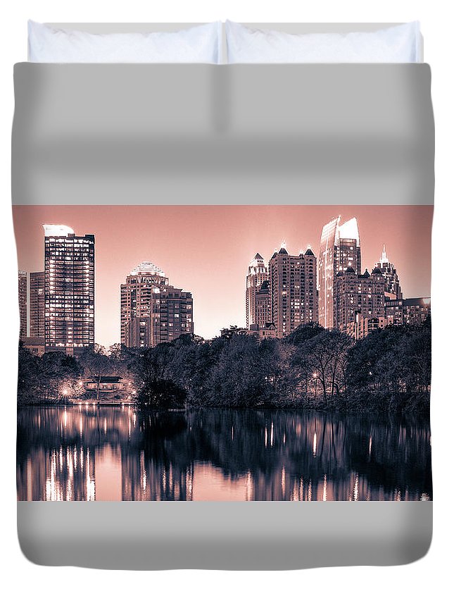 Reflecting Atlanta - Duvet Cover - SEVENART STUDIO