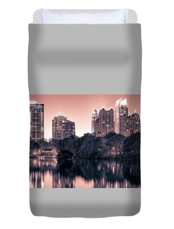 Reflecting Atlanta - Duvet Cover - SEVENART STUDIO