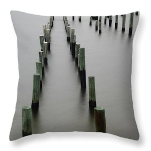 Still Pier - Throw Pillow - SEVENART STUDIO