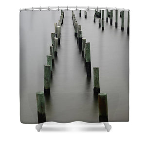 Still Pier - Shower Curtain - SEVENART STUDIO