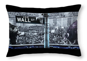 Wall Street - Throw Pillow - SEVENART STUDIO