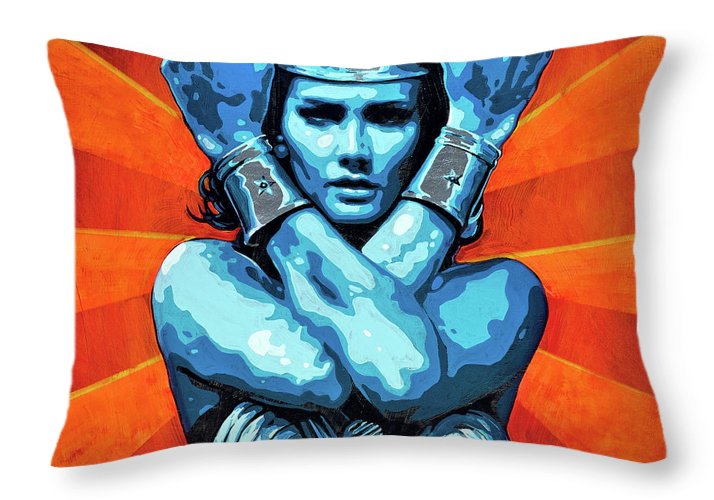 Wonder Woman I - Throw Pillow - SEVENART STUDIO