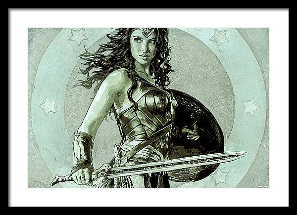 Wonder Woman - Framed Print - SEVENART STUDIO