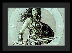 Wonder Woman - Framed Print - SEVENART STUDIO