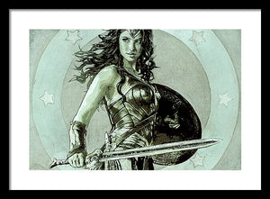 Wonder Woman - Framed Print - SEVENART STUDIO