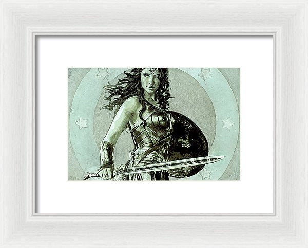 Wonder Woman - Framed Print - SEVENART STUDIO