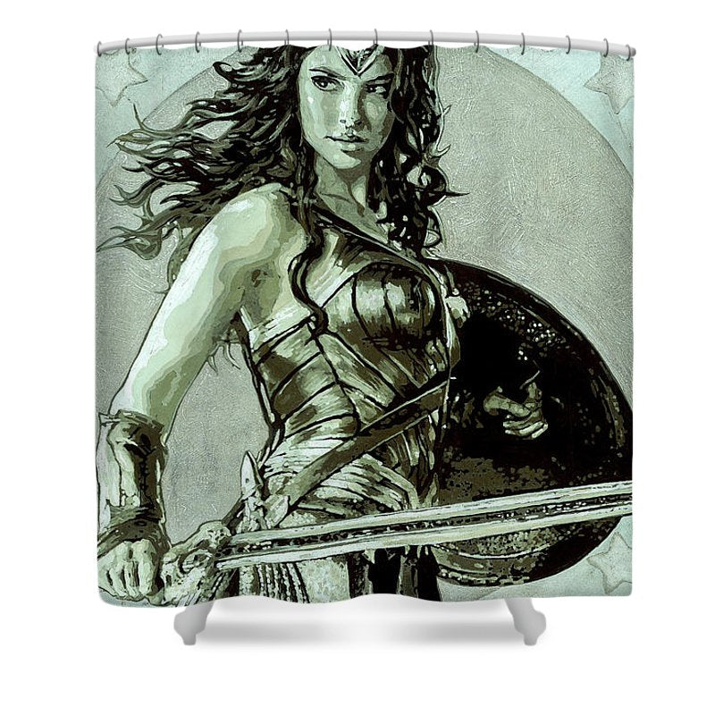 Wonder Woman - Shower Curtain - SEVENART STUDIO